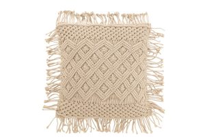 Coussin Cosy Losange Cotton Beige