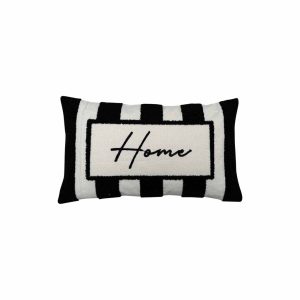 Coussin Influence home noir 30x50cm