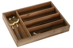 Alternative view of Rangement Couvert en acacia