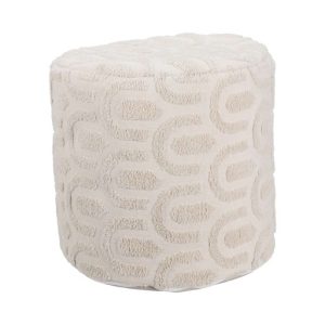 Pouf design beige