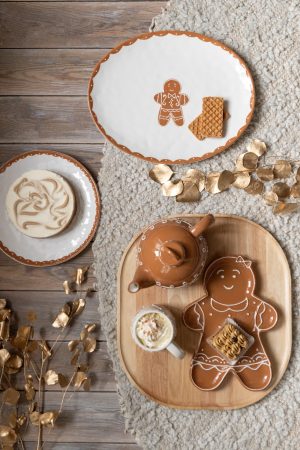 Plateau Cookie Dolomite Caramel/Blanc 31,5x22cm