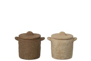 Alternative view of Pot  Ciment marron L