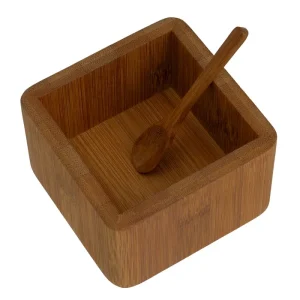 Alternative view of sucrier/salière en noyer 10x6,5cm