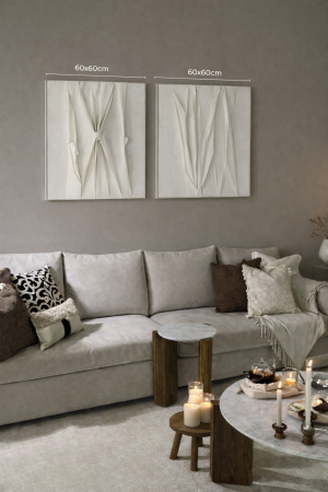 TABLEAU TOILE MDF 60X6X60 ABSTRAIT 3D