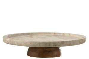 Alternative view of PLATEAU MARBRE BEIGE NATUREL(30,5x30,5x6,75cm)