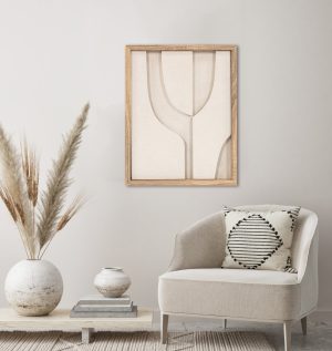 TABLEAU LED MDF beige 40X3,8X50 3D