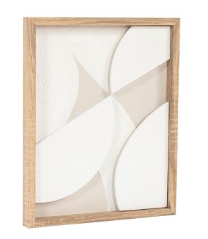 TABLEAU LED MDF blanc 40X3,8X50  3D
