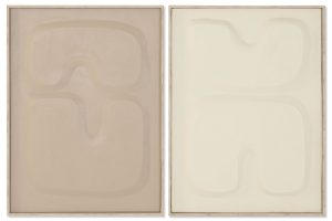 Alternative view of TABLEAU TOILE  50X4,5X70 ABSTRAIT 3D beige foncé