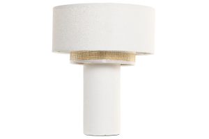 LAMPE DE TABLE CÉRAMIQUE POLYESTER 30X30X36 RIDÉ