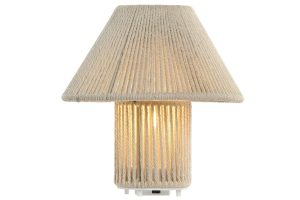 LAMPE DE TABLE LED COTON 17X17X19 CRUDO