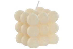 BOUGIE CIRE NATUREL CRÈME DECORATIVE