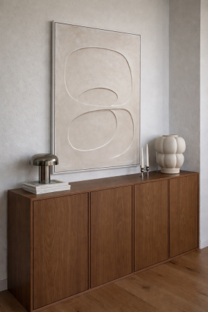 Tableau beige forme organique