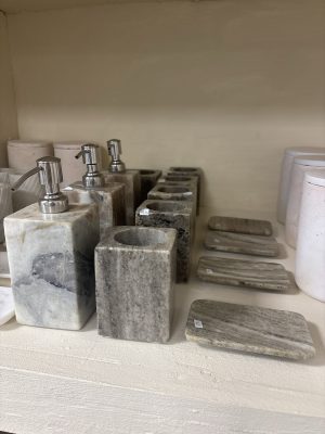 Alternative view of Porte savon en marbre marron