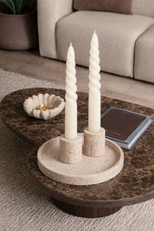 Bougeoir en travertin