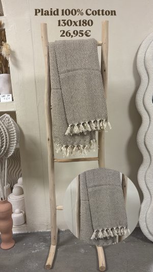 Alternative view of Plaid 100% marron/beige