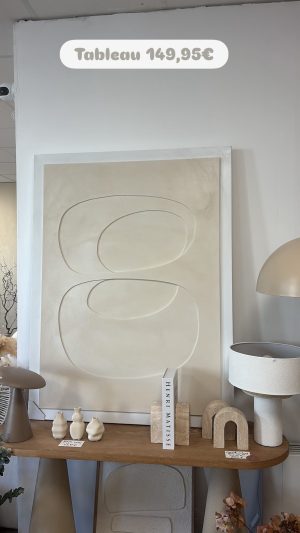 Alternative view of Tableau beige forme organique