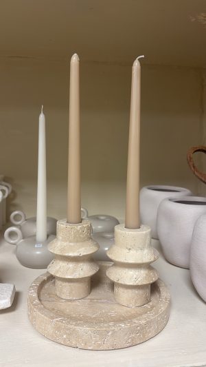 Alternative view of Bougeoir en travertin