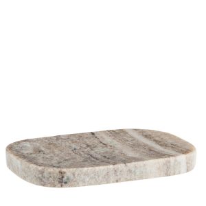 Porte savon en marbre marron