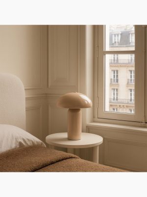 Lampe en métal beige