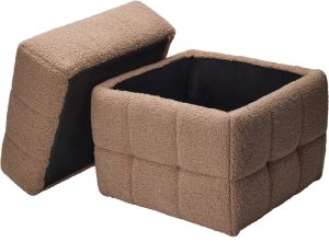 Alternative view of Pouf de rangement marron