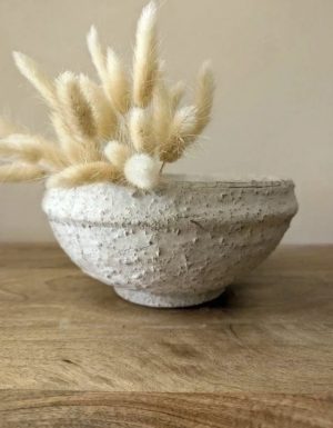 Coupelle effet texturé blanche