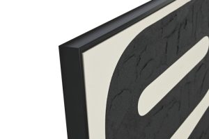 Alternative view of TABLEAU TOILE 103X4,5X143 PEINT À MAIN NOIR