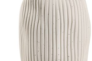 Alternative view of LAMPE DE TABLE GRÈS  34X34X64 RIDÉ CRUDO