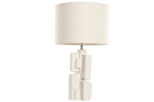 LAMPE DE TABLE GRÈS POLYESTER 38X38X66 ABSTRAIT