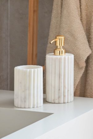 DOSEUR MARBRE  8X8X20 BLANC