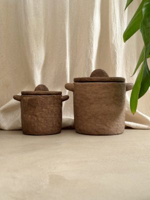 Pot marron 14,5x13cm