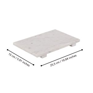 Alternative view of Plateau en marbre blanc