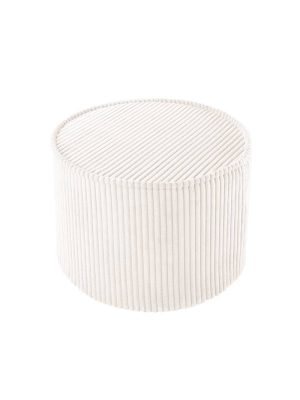 Pouf beige à rayures