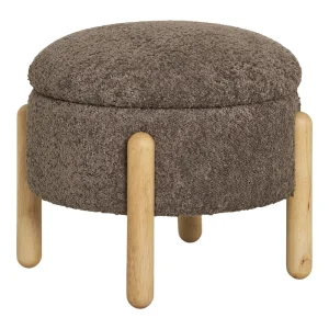 Alternative view of pouf marron avec rangement d45x36cm