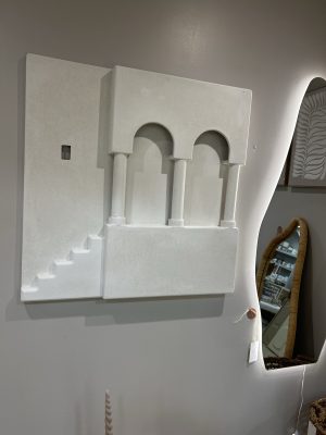 DÉCORATION MURALE MDF 80X6,5X80 3D BLANC