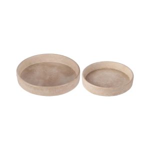 plats dÈcoratifs ronds en ciment D23x4,5 cm
