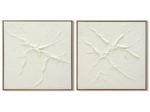 TABLEAU TOILE MDF 62X4,5X62 ABSTRAIT