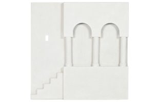 Alternative view of DÉCORATION MURALE MDF 80X6,5X80 3D BLANC
