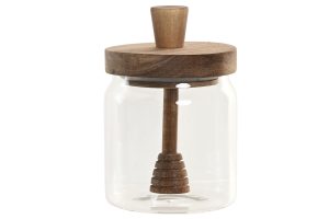 POT VERRE ACACIA 9X9X13,3 500ML