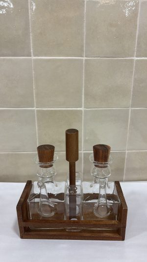 Alternative view of Set en acacia et verre