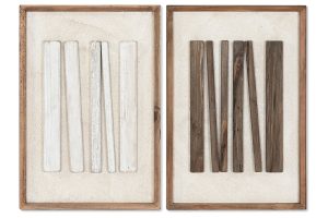 TABLEAU BOIS RECYCLé PIN 44X6X64 blanc