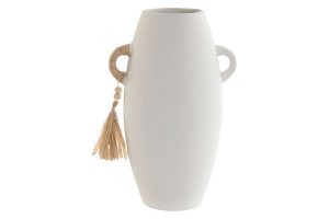 VASE GRèS 17X13X26 BLANC
