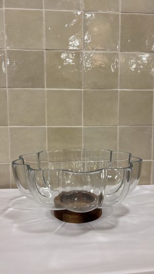 Saladier verre et acacia
