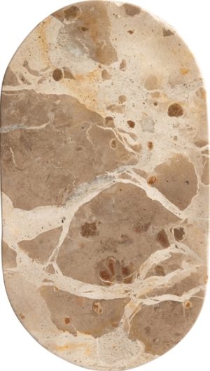 Planche à découper ovale en marbre beige, 23 × 12 cm – Image 3