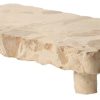 Planche à découper en marbre beige, 30 × 15 × 6 cm