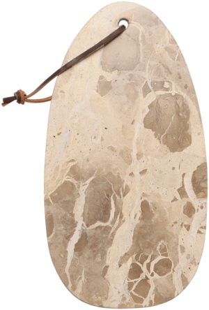 Planche à découper en marbre beige, 30 × 15 cm