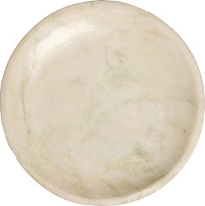 Alternative view of Saladier rond de service en marbre vert clair, Ø30 × 4 cm