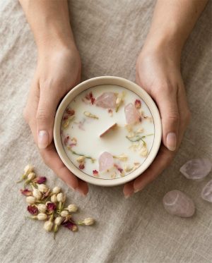 375g Bougie parfumée en céramique,avec boîte - Petit Malibu