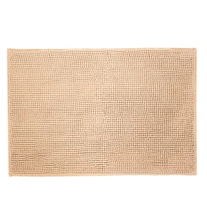 Tapis de salle de bain | beige antidérapant | 50x70 cm