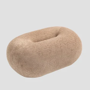 Pouf | Beige | 82x52x34 cm