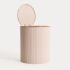 Poubelle beige  et bois